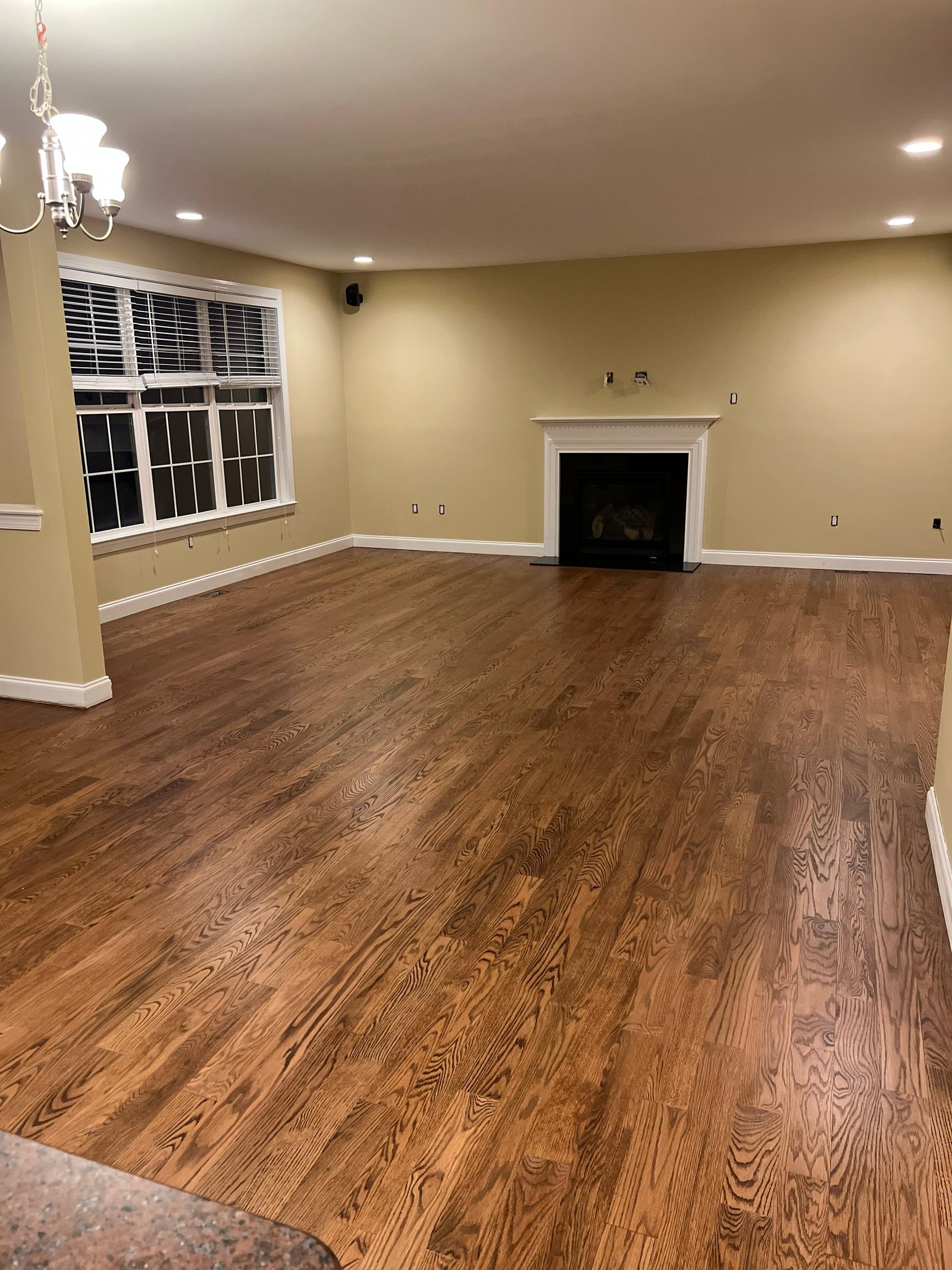 Refinished red oak floor